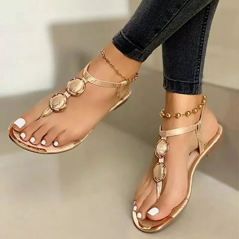 Flat Sandals – Buckle Strap Summer Beach Shoes