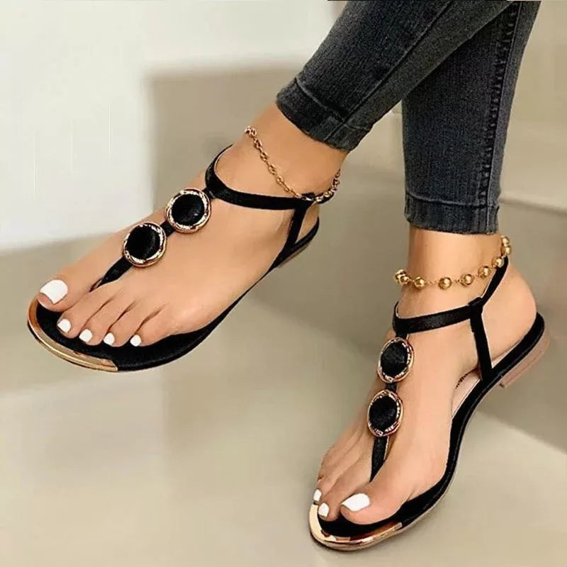 Flat Sandals – Buckle Strap Summer Beach Shoes