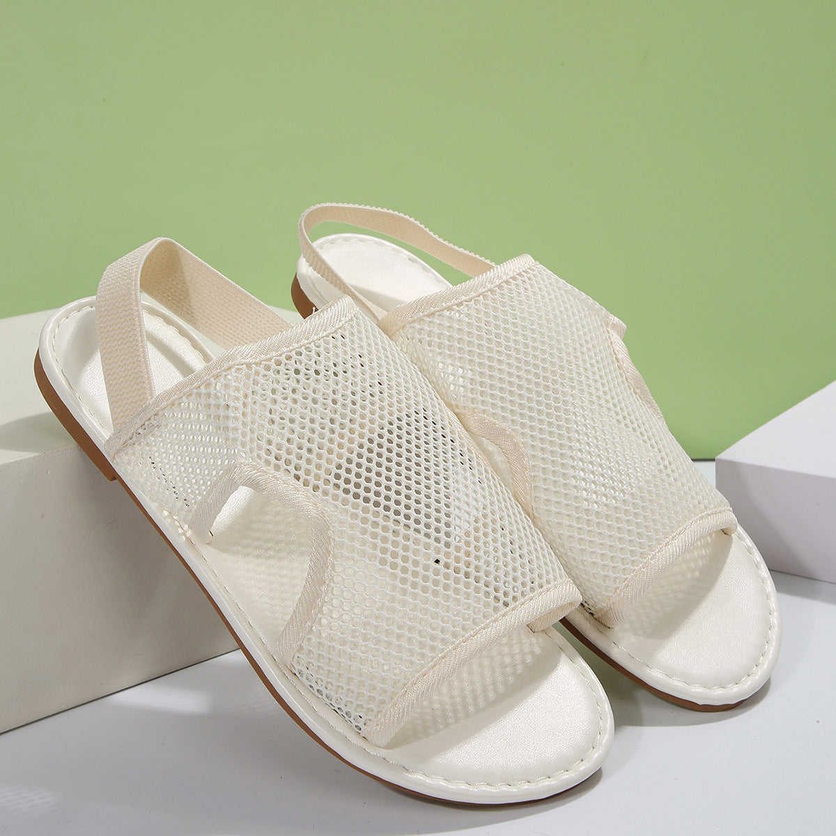 Breathable Mesh Beach Sandals | Lightweight Slip-On Summer Flat Shoes | Unisex