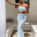 Opulence Strapless Soft-boned Corset and Flare Pants Set