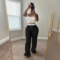 Solid Tank Top + Drawstring Pants Set