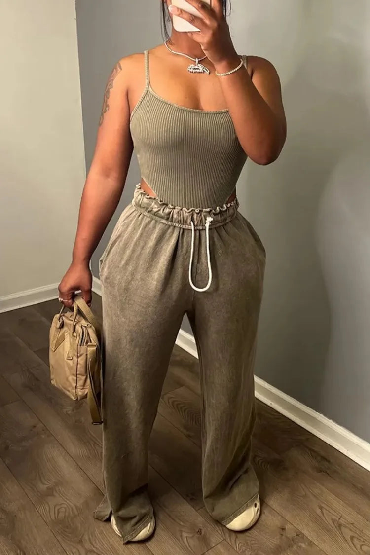 Simple Tank Top & Drawstring Set