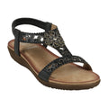 Toni Black Flat Sandals
