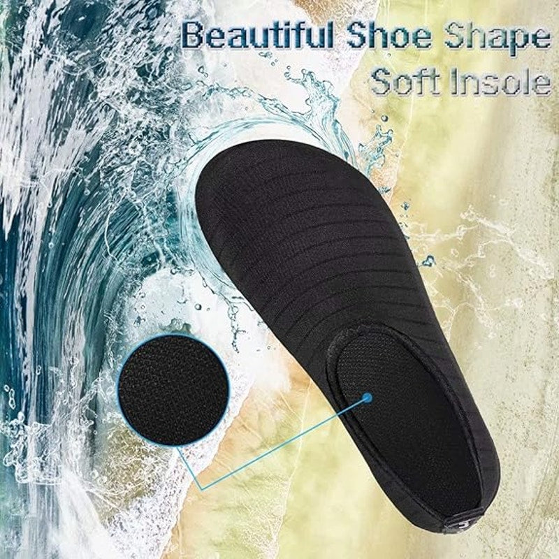 NWT New Hersteller Mens Size 7.5 Black Barefoot Non Slip Sole Sports Water Shoes