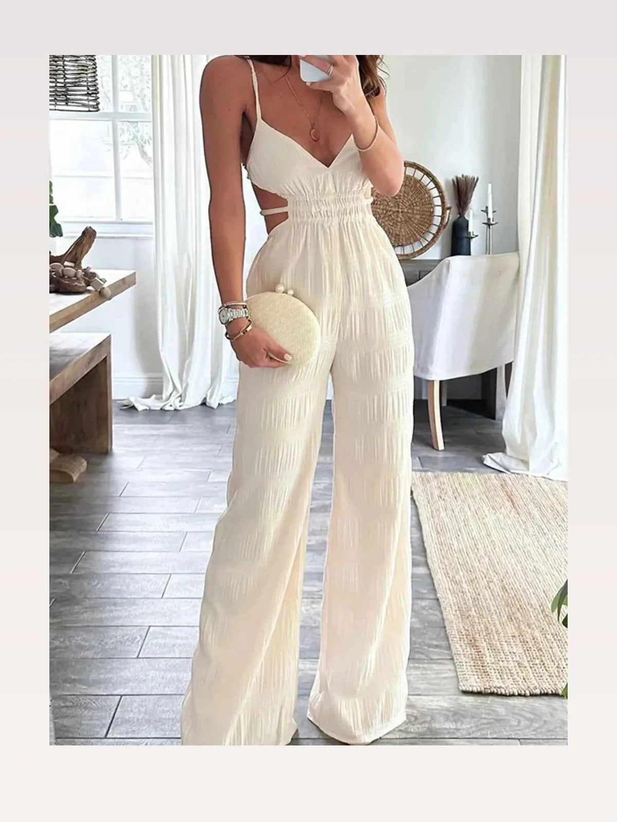 Cut-Out Wide Leg Jumpsuit