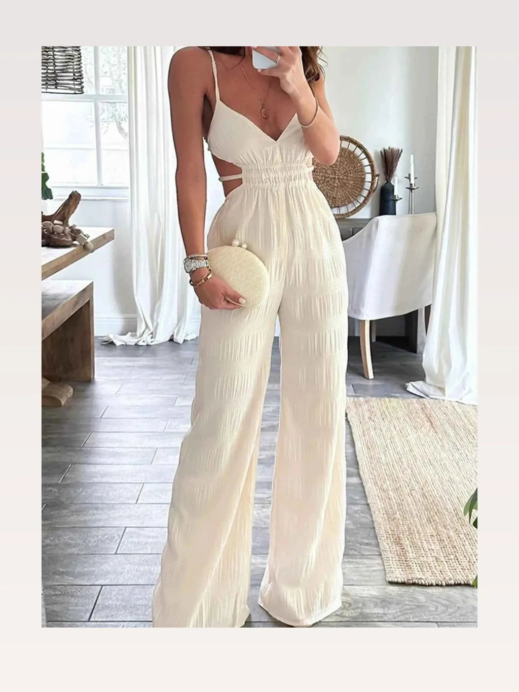 Cut-Out Wide Leg Jumpsuit