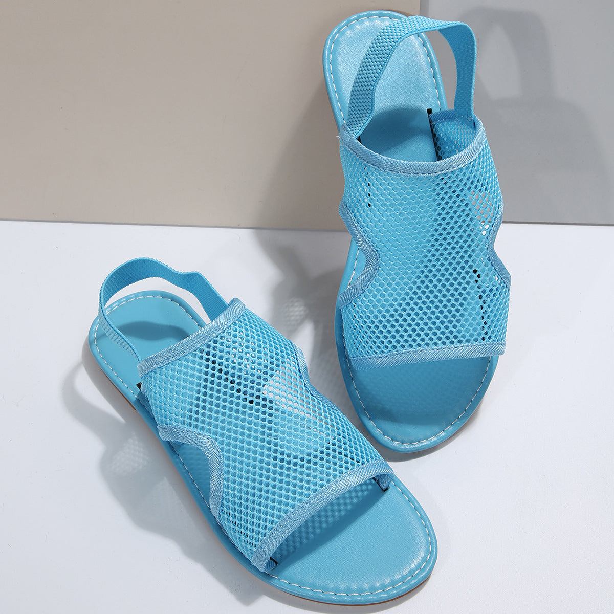 Breathable Mesh Beach Sandals | Lightweight Slip-On Summer Flat Shoes | Unisex