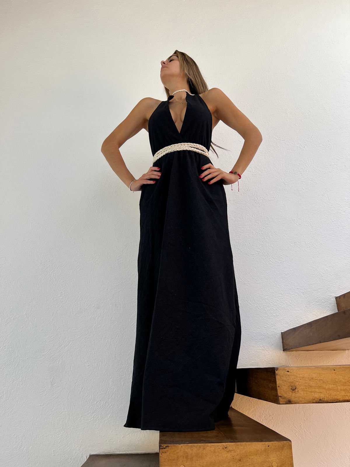 Handmade Boho Maxi Beach Dress "NAOMI", by ALLE BOHO